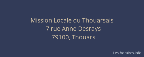 Mission Locale du Thouarsais