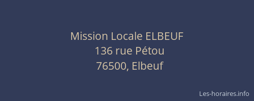 Mission Locale ELBEUF