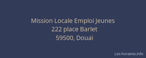 Mission Locale Emploi Jeunes