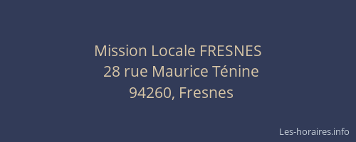 Mission Locale FRESNES