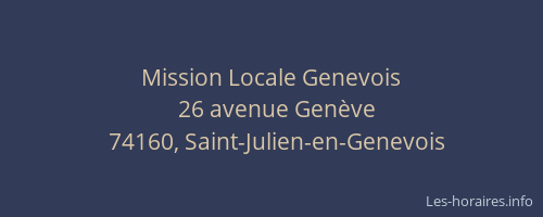 Mission Locale Genevois