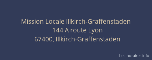 Mission Locale Illkirch-Graffenstaden