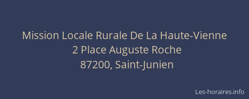 Mission Locale Rurale De La Haute-Vienne