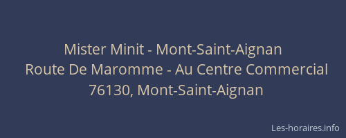 Mister Minit - Mont-Saint-Aignan