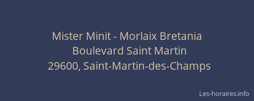 Mister Minit - Morlaix Bretania