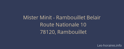 Mister Minit - Rambouillet Belair
