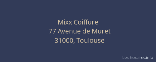 Mixx Coiffure