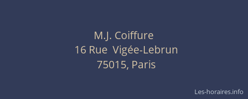 M.J. Coiffure