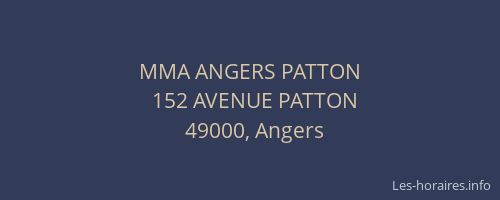 MMA ANGERS PATTON