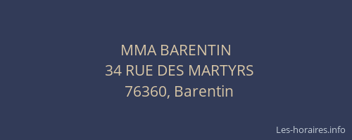 MMA BARENTIN