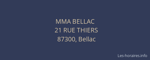 MMA BELLAC