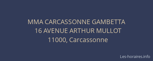 MMA CARCASSONNE GAMBETTA