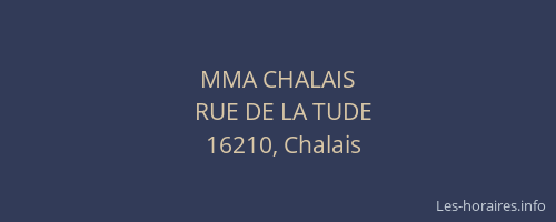 MMA CHALAIS