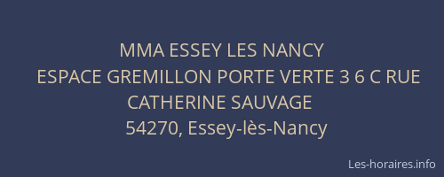 MMA ESSEY LES NANCY