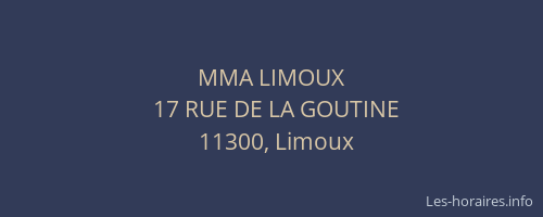 MMA LIMOUX