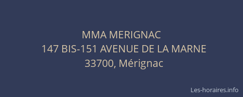 MMA MERIGNAC