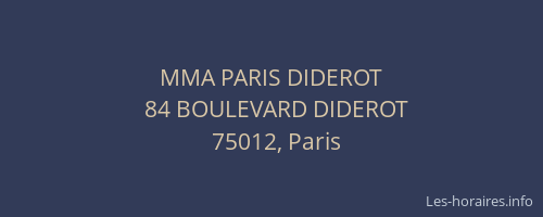 MMA PARIS DIDEROT