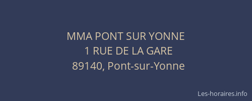 MMA PONT SUR YONNE