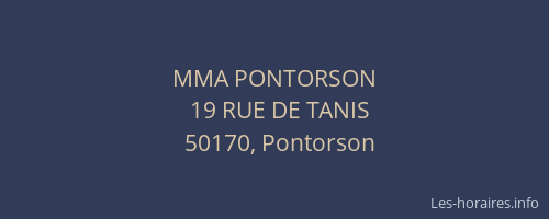 MMA PONTORSON