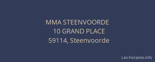 MMA STEENVOORDE