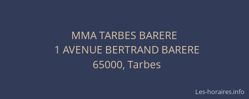 MMA TARBES BARERE