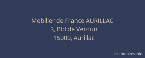 Mobilier de France AURILLAC