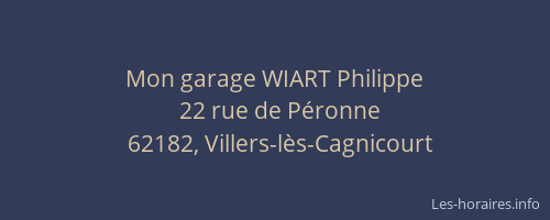 Mon garage WIART Philippe