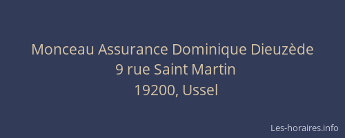 Monceau Assurance Dominique Dieuzède