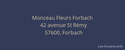 Monceau Fleurs Forbach