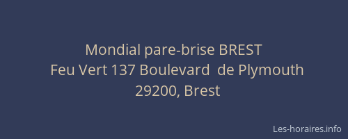 Mondial pare-brise BREST