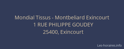 Mondial Tissus - Montbeliard Exincourt