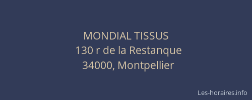 MONDIAL TISSUS