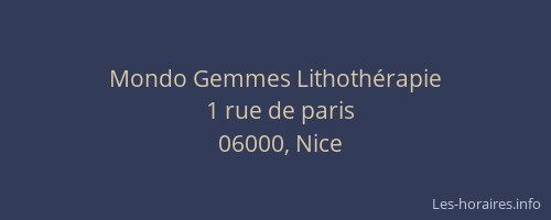 Mondo Gemmes Lithothérapie