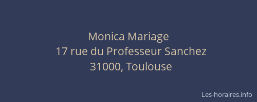 Monica Mariage