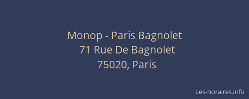 Monop - Paris Bagnolet