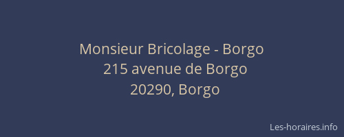 Monsieur Bricolage - Borgo