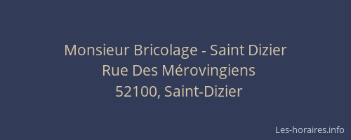 Monsieur Bricolage - Saint Dizier