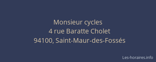 Monsieur cycles
