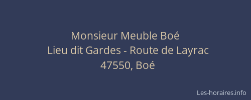 Monsieur Meuble Boé