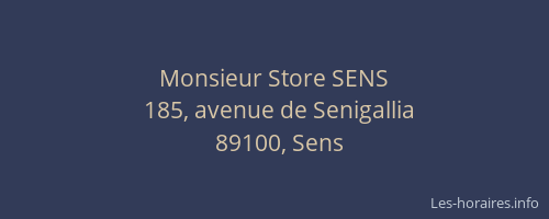Monsieur Store SENS