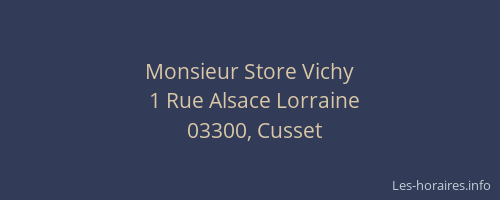 Monsieur Store Vichy