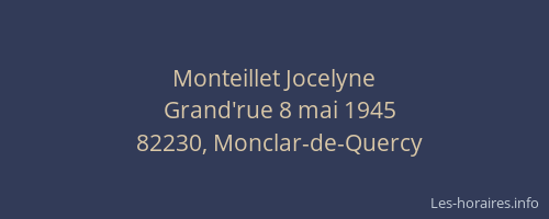 Monteillet Jocelyne