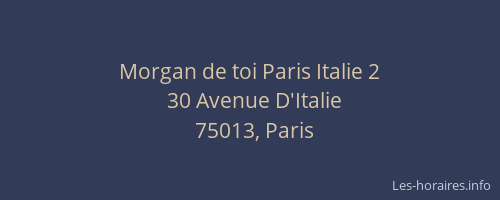 Morgan de toi Paris Italie 2