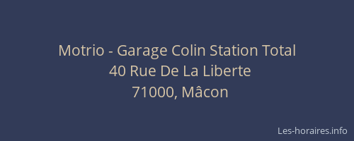 Motrio - Garage Colin Station Total