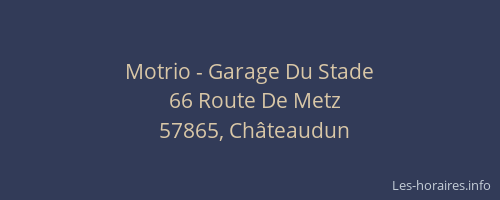 Motrio - Garage Du Stade