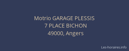 Motrio GARAGE PLESSIS