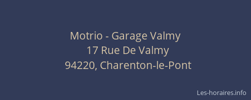 Motrio - Garage Valmy