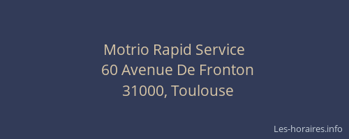 Motrio Rapid Service