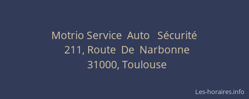 Motrio Service  Auto   Sécurité