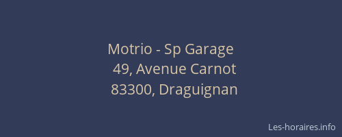 Motrio - Sp Garage